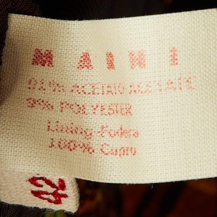 Pre Owned Marni Multicolor Printed Jacquard Cropped Jacket M