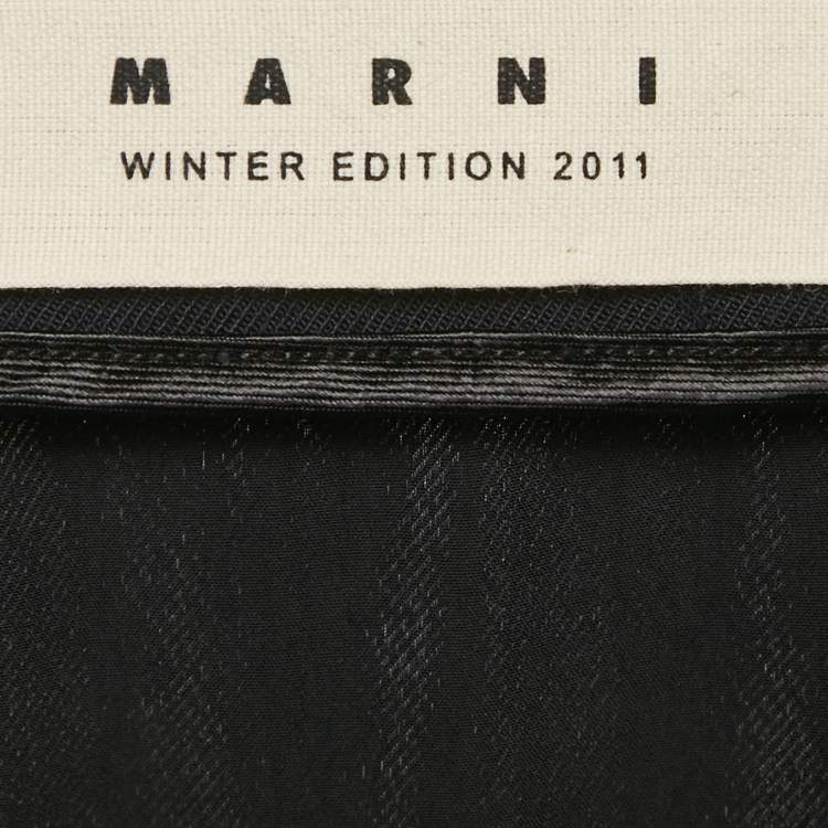 Pre Owned Marni Black Satin Rib Hem Sleeveless Top S