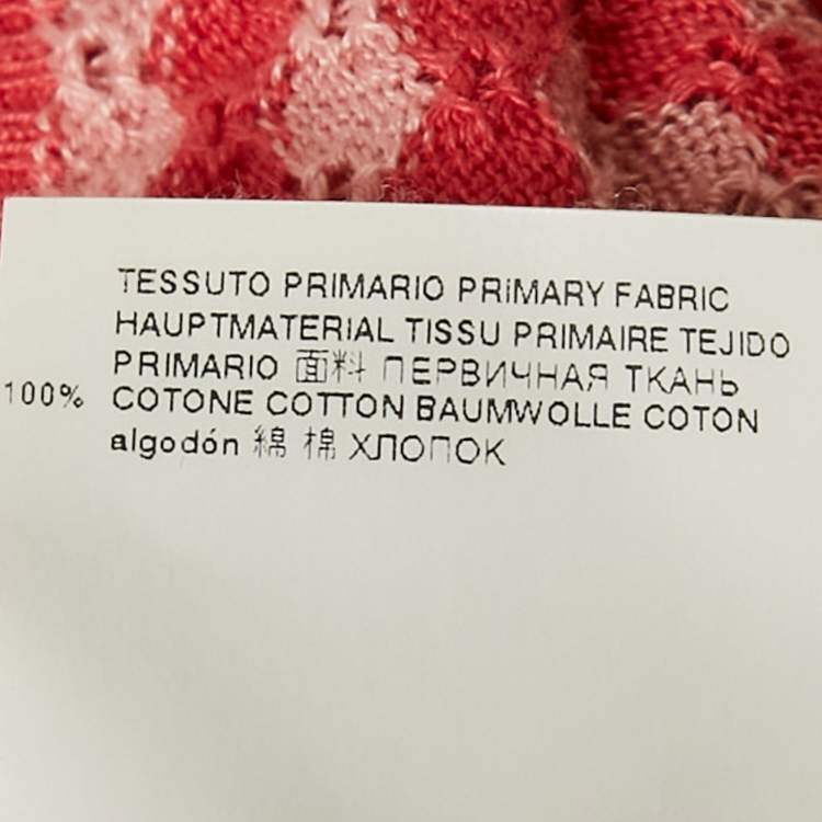 Pre Owned Marni Pink Honeycomb Pattern Cotton Sleeveless Jumper M