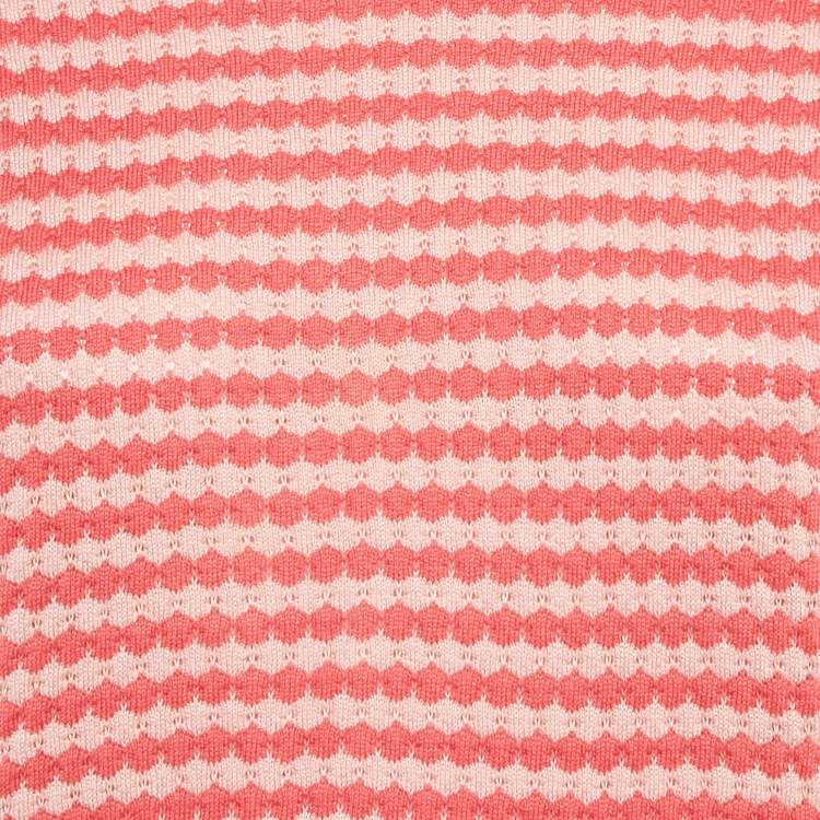 Pre Owned Marni Pink Honeycomb Pattern Cotton Sleeveless Jumper M