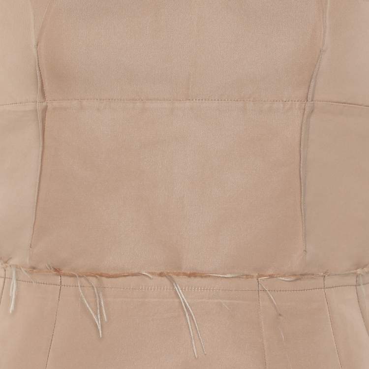 Pre Owned Marni Beige Satin Sleeveless Top S