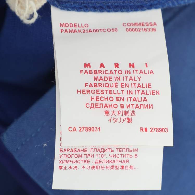 Pre Owned Marni Blue Cotton Trouser S