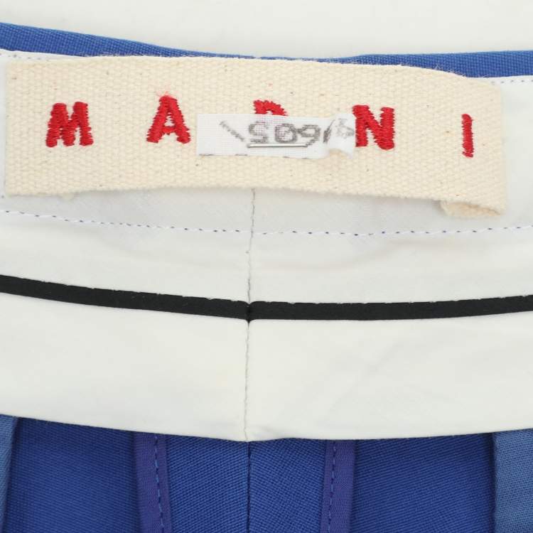 Pre Owned Marni Blue Cotton Trouser S