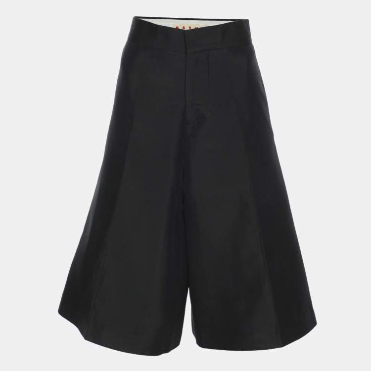 Pre Owned Marni Black Cotton Silk Shorts S