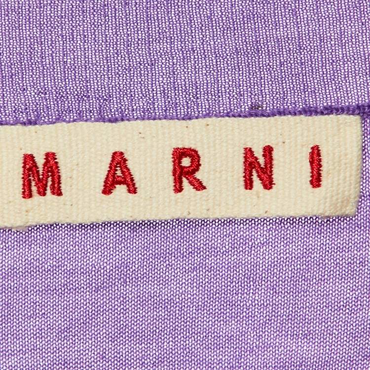 Pre Owned Marni Purple Cashmere Double Breasted Cardigan M