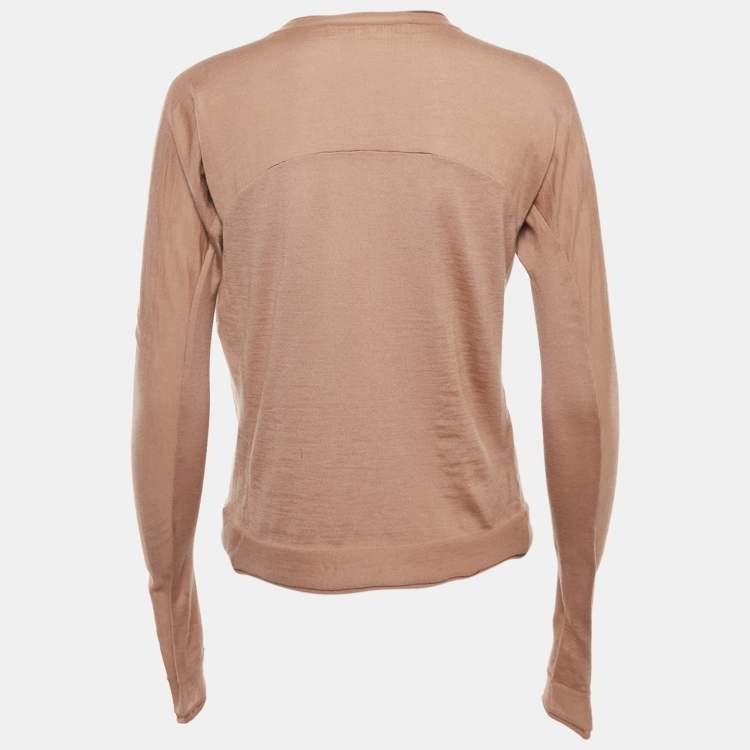 Pre Owned Marni Pale Pink Cashmere Knit Cardigan S