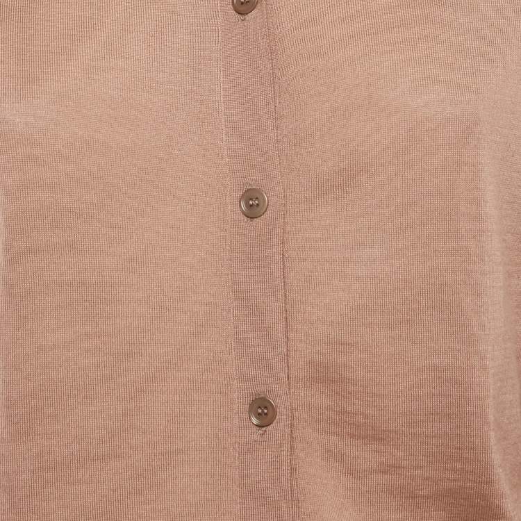Pre Owned Marni Pale Pink Cashmere Knit Cardigan S