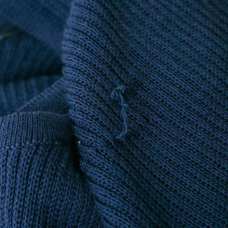Pre Owned Marni Blue Rib Knit Tie-Up Detail Tank Top S