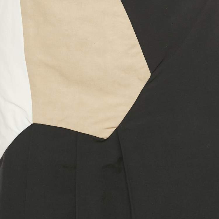 Pre Owned Marni Black Cotton Blend Pleated Knee Length Skirt S 