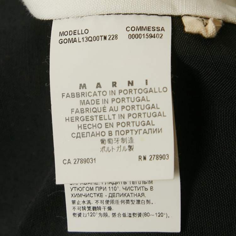 Pre Owned Marni Black Cotton Blend Pleated Knee Length Skirt S 