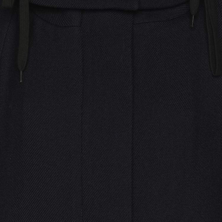Pre Owned Marni Navy Blue Wool Blend Trench Coat M