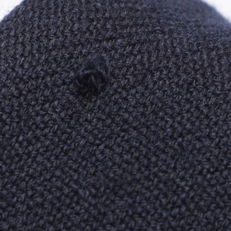 Pre Owned Marni Navy Blue Wool Blend Trench Coat M