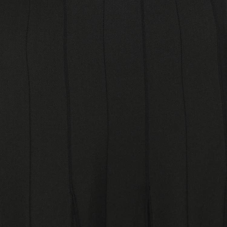 Pre Owned Marni Black Stretch Wool Flared Maxi Skirt S