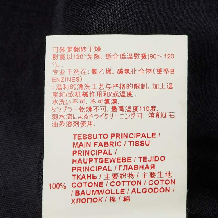 مملوكة مسبقًا بنطلون مارني قطن أزرق كحلي بخصر مرن مقاس متوسط - ميديم