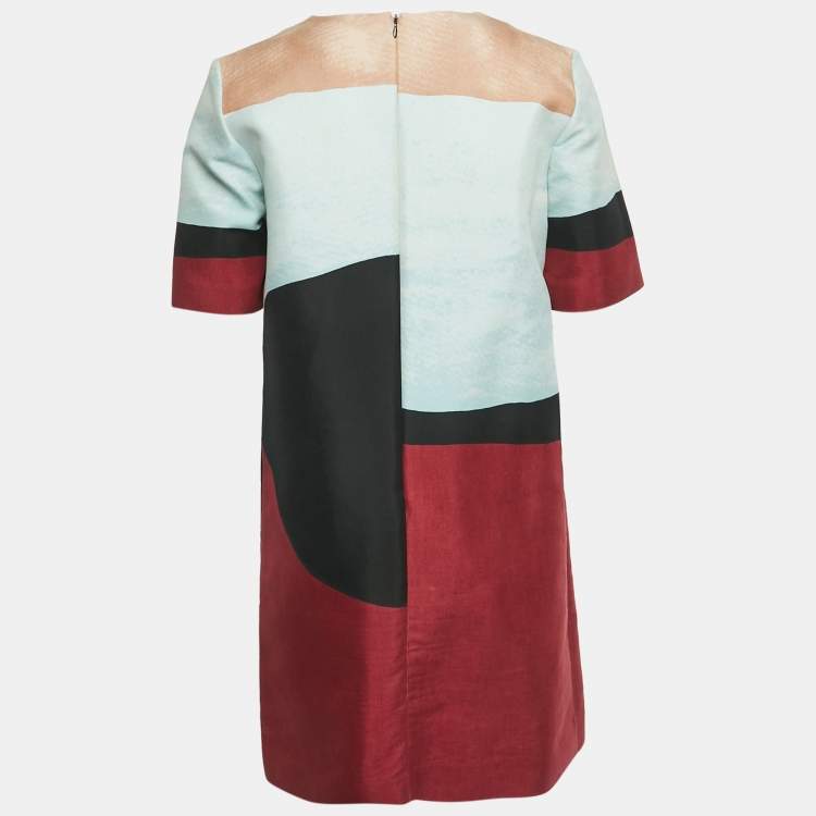 Pre Owned Marni Multicolor Abstract Print Cotton Mini Dress M
