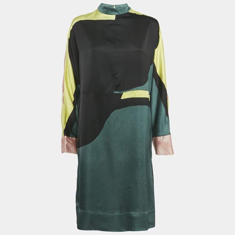 Pre Owned Marni Multicolor Satin Shift Dress M