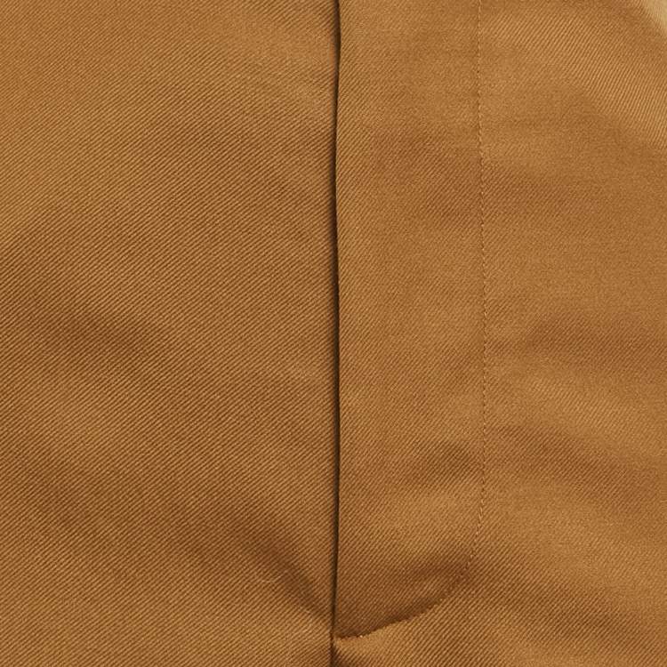 Pre Owned Marni Brown Wool Gabardine Wide-Leg Trousers S