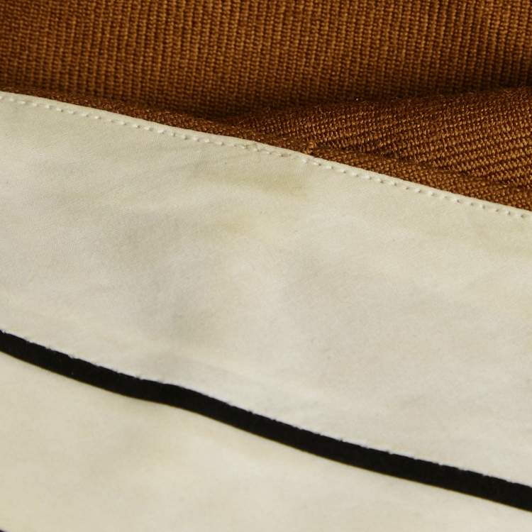 Pre Owned Marni Brown Wool Gabardine Wide-Leg Trousers S