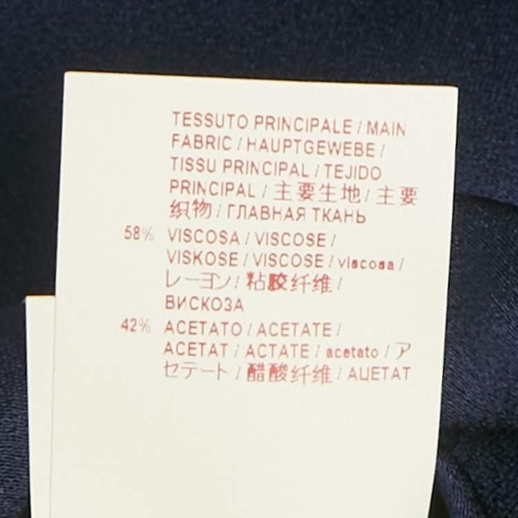 مملوكة مسبقًا Marni Blue Satin Neck Tie Scarf Detail Maxi Dress M