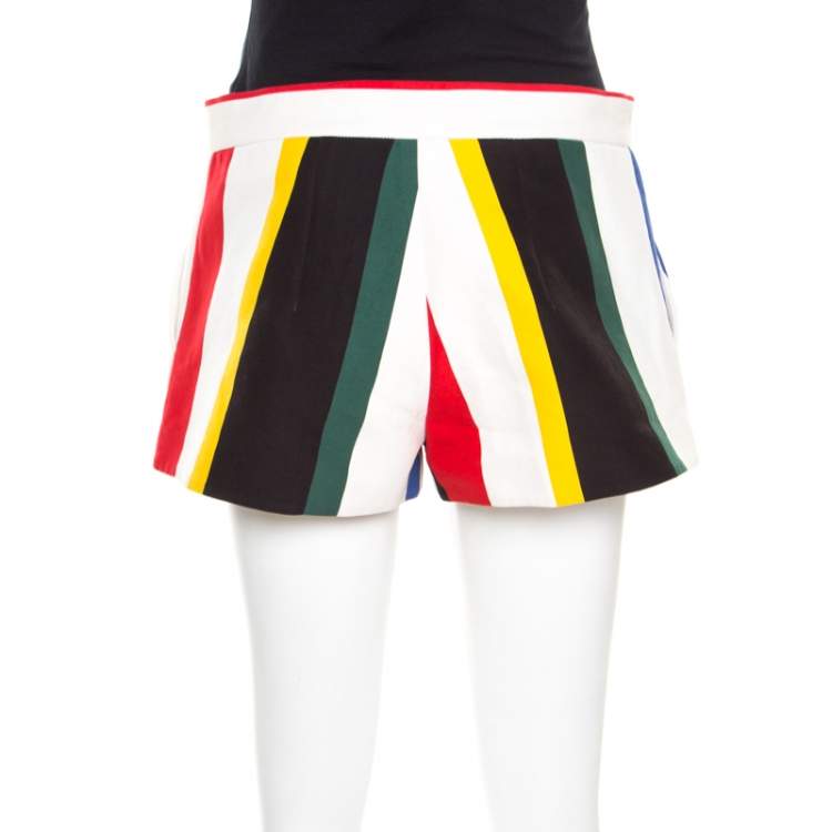 Pre Owned Marni Multicolor Wide Striped Cotton Shorts S