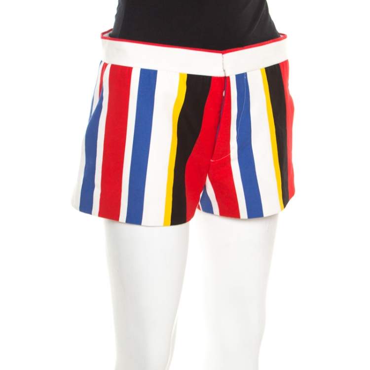 Pre Owned Marni Multicolor Wide Striped Cotton Shorts S