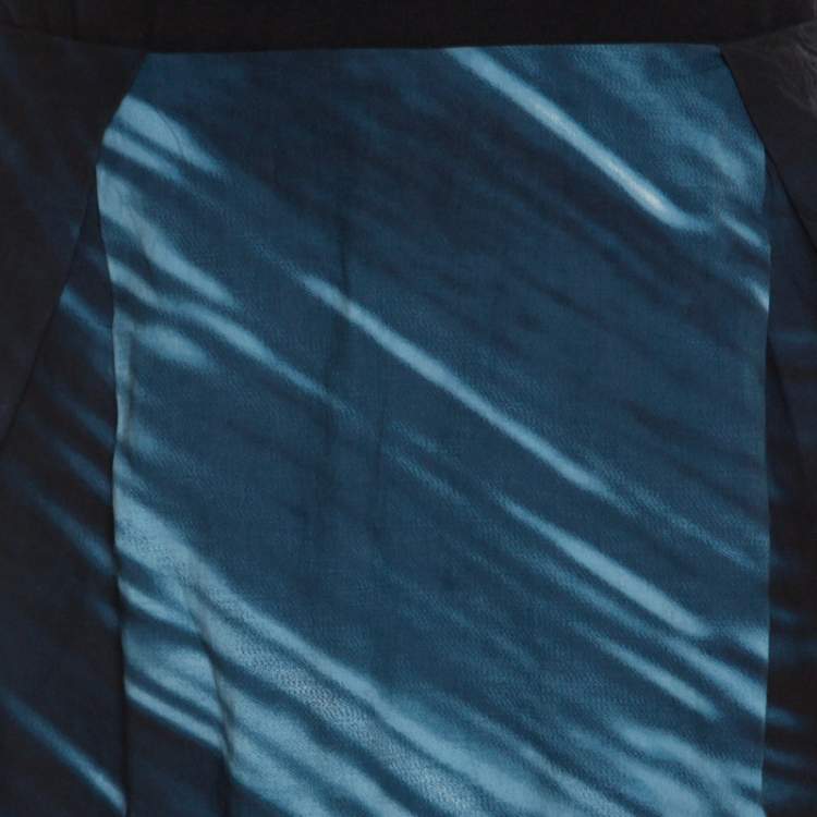 Pre Owned Marni Indigo Printed Cotton Skirt S