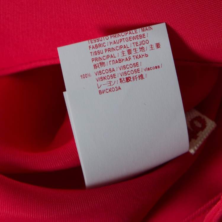 Pre Owned Marni Hot Pink Paneled Button Detail Long Sleeve Maxi Dress S