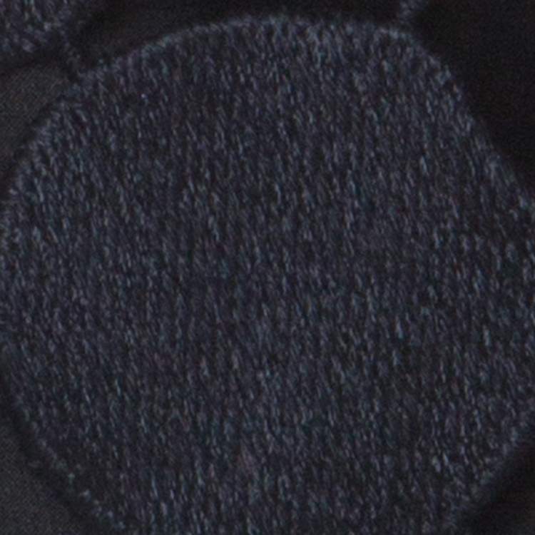 Pre Owned Marni Navy Blue Cotton Blend Macrame Dot Peplum Tunic S