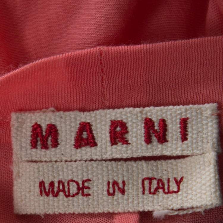 Pre Owned Marni Coral Knit Long Sleeve T-Shirt S 