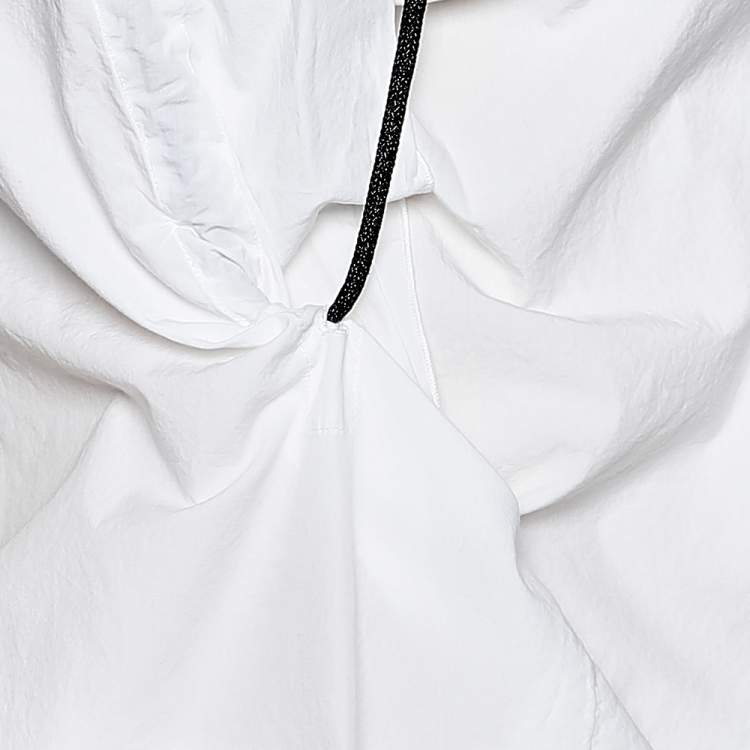 Pre Owned Marni White Cotton Ruffle Detail Sleeveless Top M