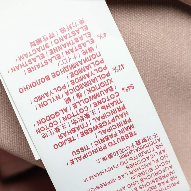 Pre Owned Marni Dusky Pink Printed Cotton Frayed Detailed Top S