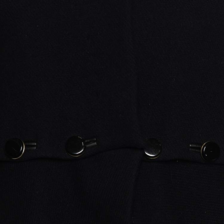 مملوكة مسبقًا Marni Navy Blue Wool Layered Detail Button Front Jacket S