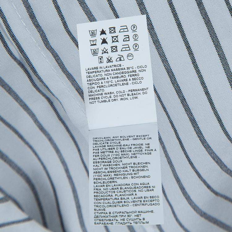مملوكة مسبقًا Marni White Striped Sleeveless Peplum Top S