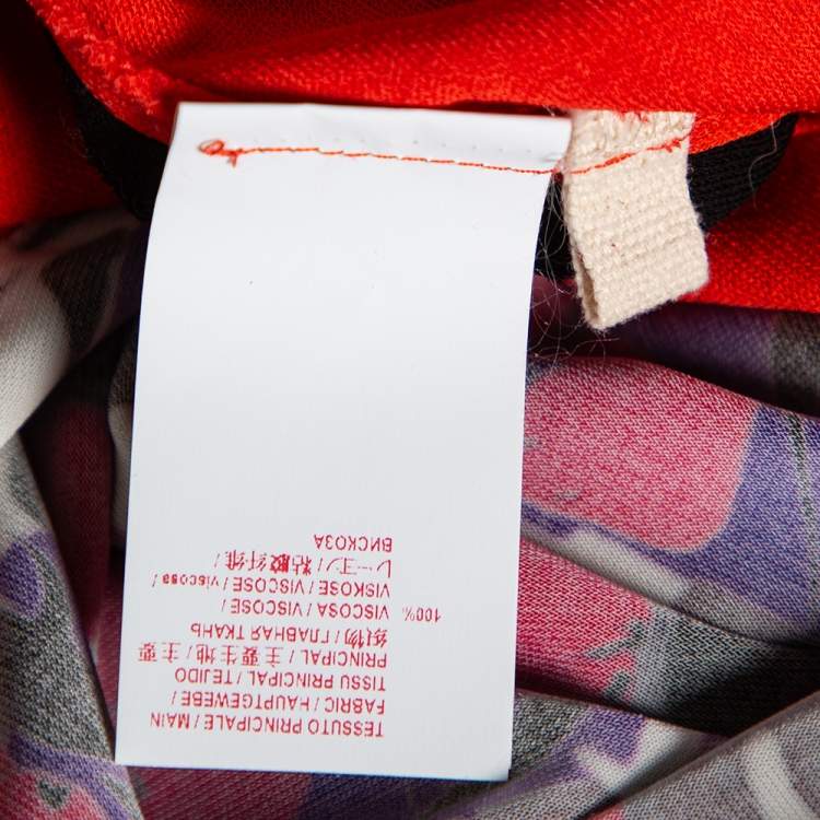 Pre Owned Marni Multicolored Patchwork Print Jersey Maxi Skirt S