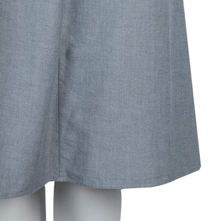 Pre Owned Marni Grey Gathered Cotton Skirt S 