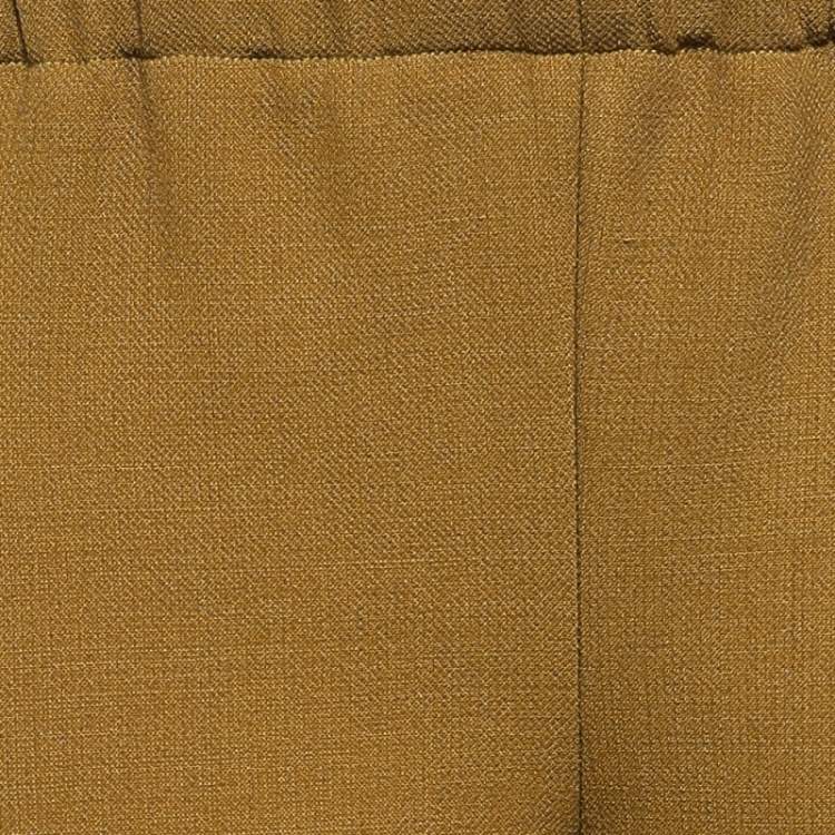 Pre Owned Marni Mustard Yellow Wool Crepe Pocket Detail Shorts S