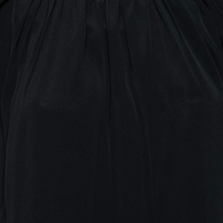 Pre Owned Marni Black Crepe Asymmetric Hem Dress M 