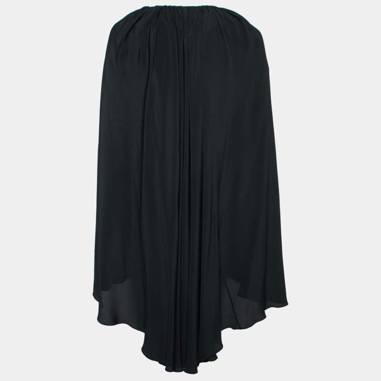Pre Owned Marni Black Crepe Asymmetric Hem Dress M 