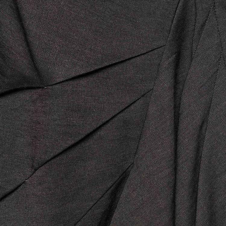 Pre Owned Marni Grey Cotton Asymmetric Draped Balloon Dress M