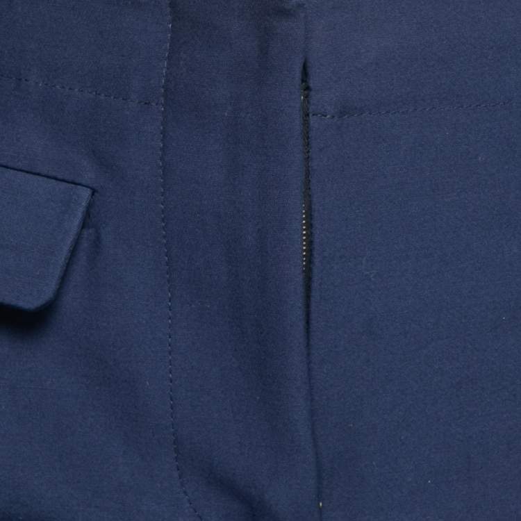 Pre Owned Marni Navy Blue Cotton Trouser M