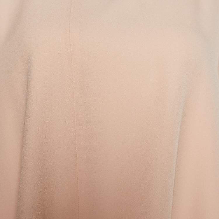 Pre Owned Marni Peach Crepe Shift Midi Dress L
