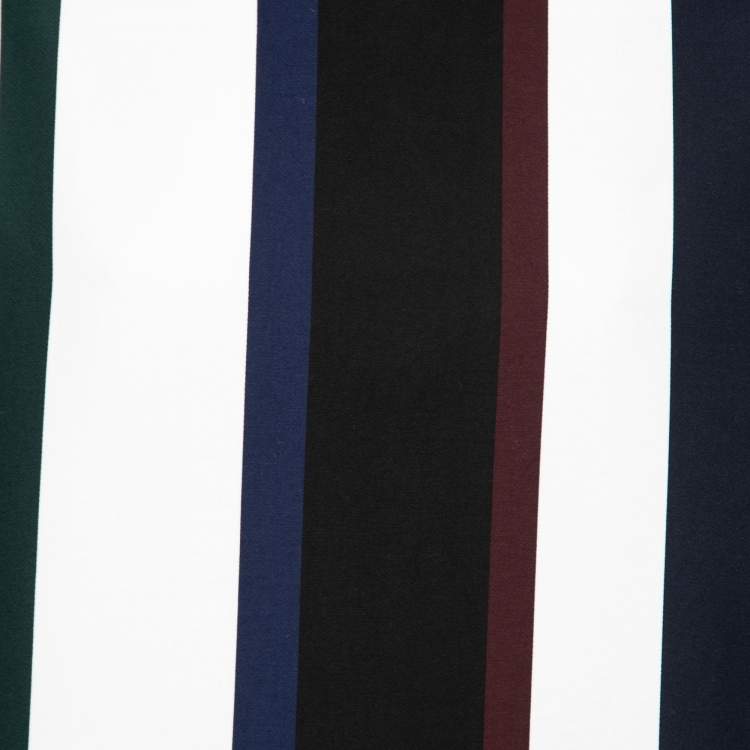 Pre Owned Marni Multicolor Striped Cotton Short Sleeves Top