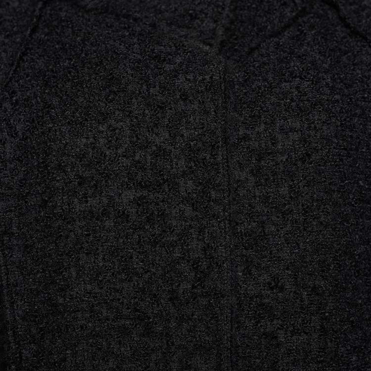 Pre Owned Marni Black Mohair & Wool Tweed Button Front Coat M