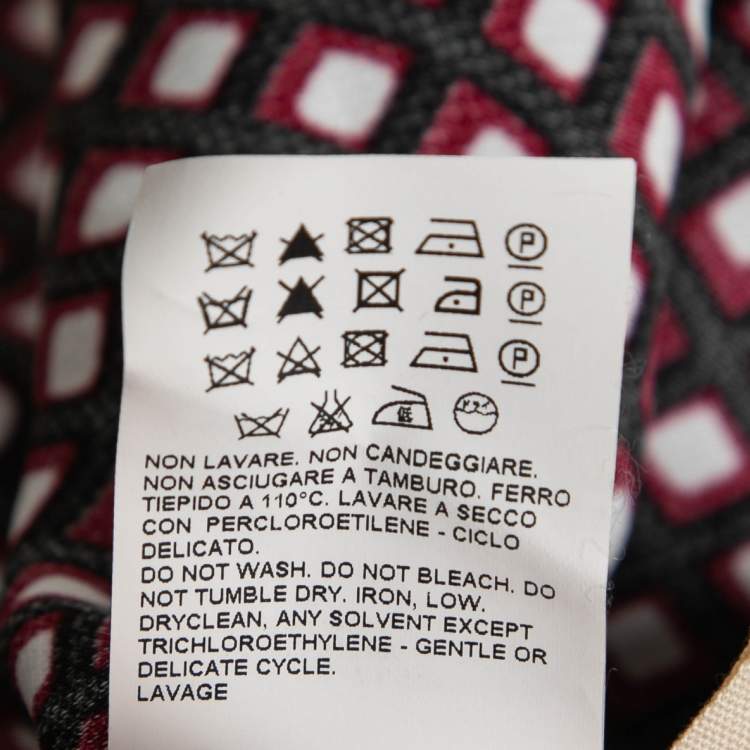 Pre Owned Marni Multicolor Geometric Print Crepe Shift Dress M    