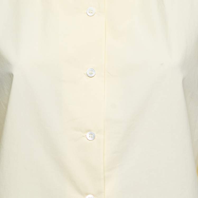 Pre Owned Marni Yellow Cotton Half-Sleeve Shirt M