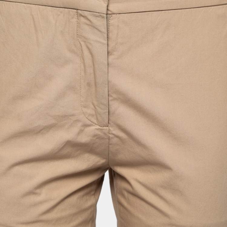 Pre Owned Marni Beige Cotton Straight Leg Trousers S