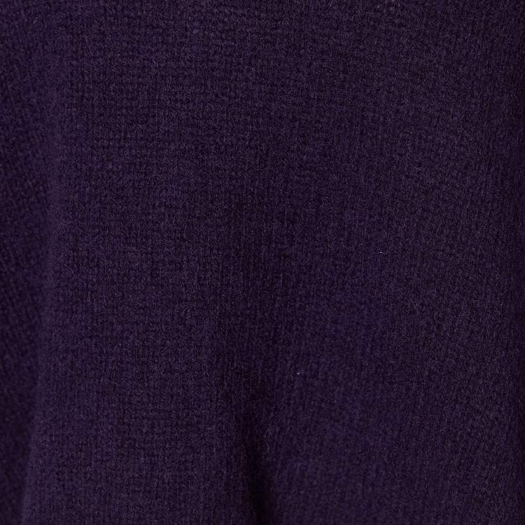 Pre Owned Marni Purple Wool Knit Turtle Neck Sweater M