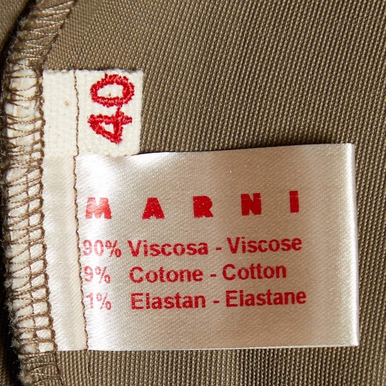 Pre Owned Marni Beige Stretch Cropped Leggings S