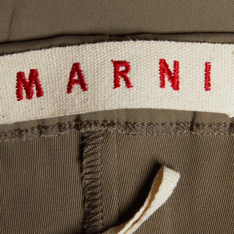 Pre Owned Marni Beige Stretch Cropped Leggings S