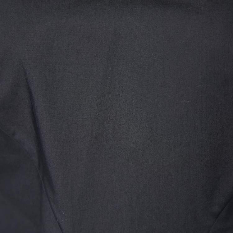 Pre Owned Marni Charcoal Grey Cotton V Neck Top M